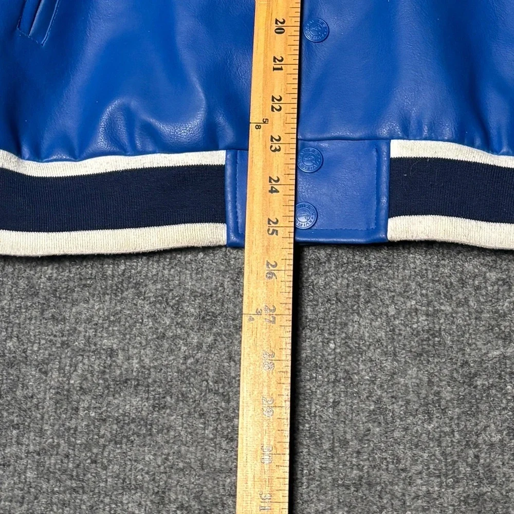Avirex USA 750 Racing Jacket Youth L 16-18 Blue Varsity Moto Y2K‎